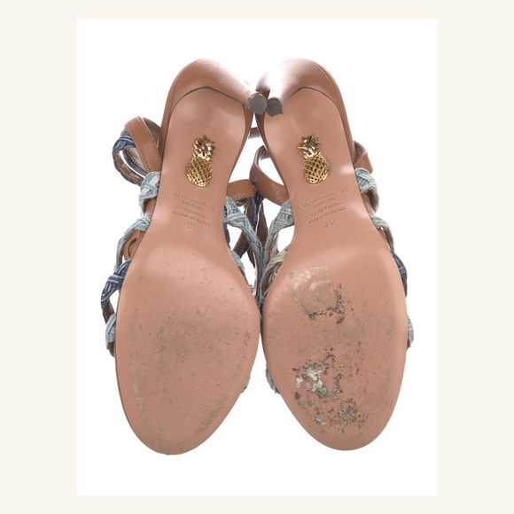 Aquazzura Firenze Denim Multi Strap Sandal - Picture 5 of 7